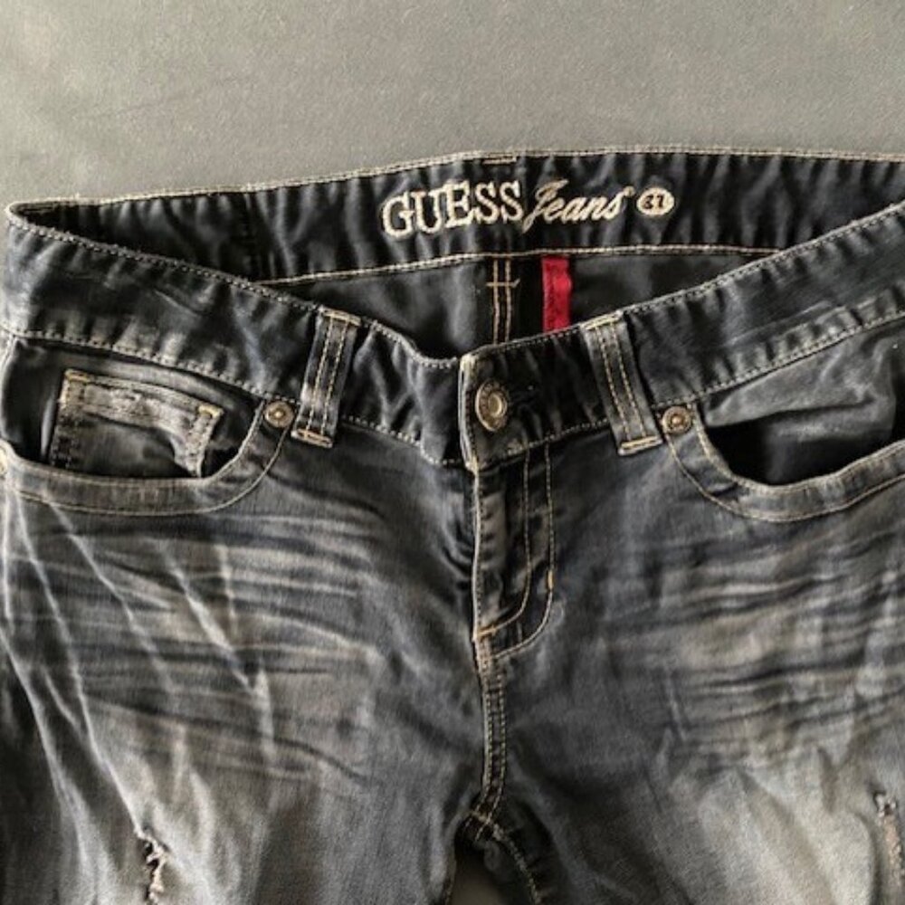 Guess Jeans - Dare Devil "Skinny" Leg - Distressed Stretch Jeans